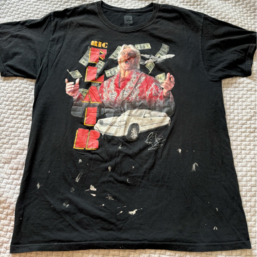 Ric Flair WWE Merchandise Shirt w/ Paint Spots